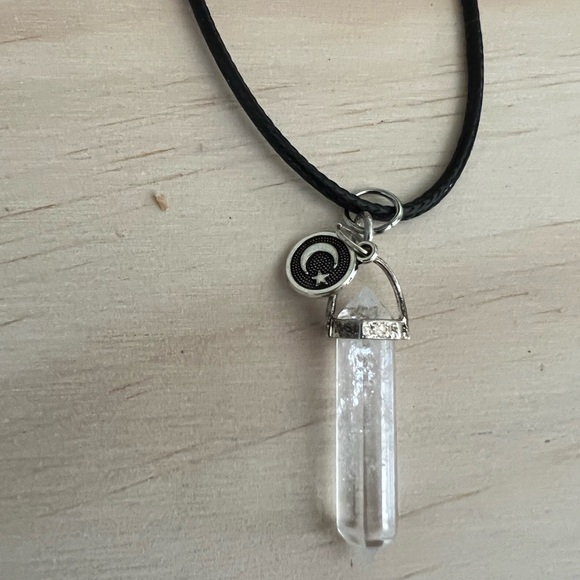 Designs by Forte Jewelry - Quartz Crystal Necklace with Moon 🌙 & Star ⭐️ Charm